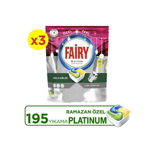 Fairy Platinum 195'li Ramazan Özel Seri Bulaşık Makinası Kapsülü (65X3)