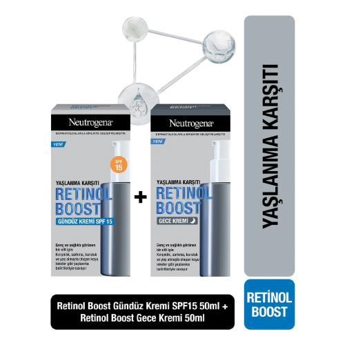 Neutrogena Retinol Boost Kırışıklık Karşıtı Gündüz Kremi Antiaging 50 Ml + Retinol Boos