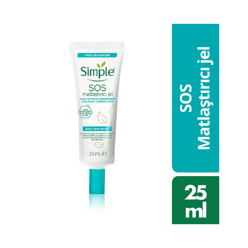 Simple Daily Skin Detox SOS Matlaştırıcı Jel Yağlı Ve Sivilceli Görünümü Azaltmaya Yardımcı 25 ml