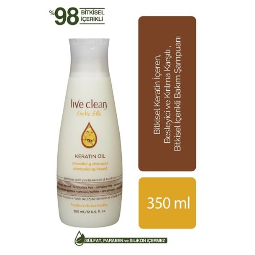 Live Clean Keratin Oil 350 ML Contıoner