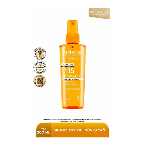 Bioxcin Sun Care Bronzlaştırıcı Yağ 200 ml 15 Spf-