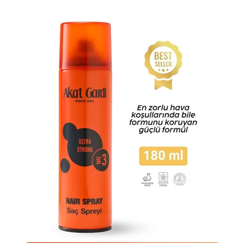 Akat Gardi Saç Spreyi Ultra Storng 180Ml Turuncu No:3