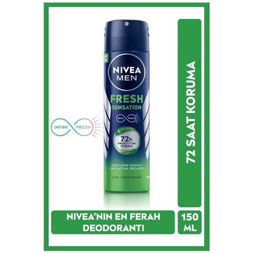 NIVEA MEN Erkek Sprey Deodorant Fresh Sensation 150ml
