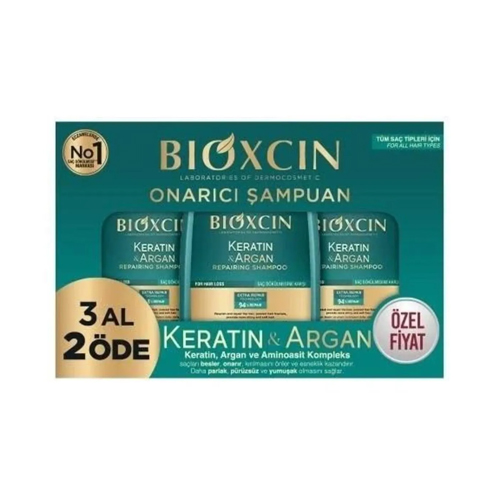 Bioxcin Keratin ve Argan Onarıcı Şampuan 300 ml - 3 Al 2 Öde