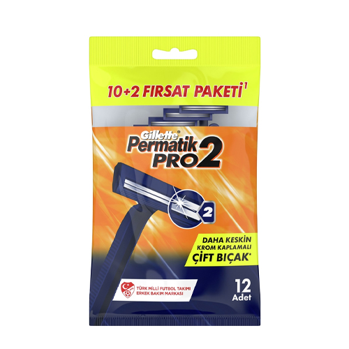 Gillette Permatik Pro2 Tıraş Bıçağı 12'li Poşet  Tıraş Bıçağı