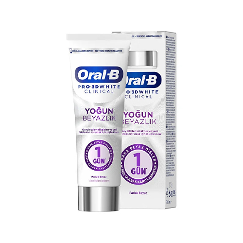 Oral-B Pro 3D White Clinical Yoğun Beyazlık Parlak Beyaz Diş Macunu 75 ml